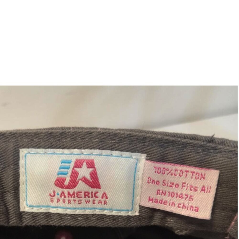 J America Ball Cap Womens Gray Pink Gatlinburg Tennessee Hat Adjustable Strap - Picture 4 of 6